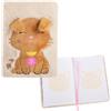 Idena 12104 - Taccuino A5 a righe, gatto Fluffy, 80 fogli 80 g/m² in bianco, con pennarello e nastro di peluche
