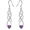 EPIRORA Orecchini pendenti in argento Sterling da donna, con diamanti sintetici, ipoallergenici, per orecchie sensibili, regalo di compleanno e laurea per ragazze e signore, Argento sterling