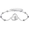 J.MUEN Bracciale Donna Angelo Custode Argento 925-inciso Sempre nel mio cuoreUn grande regalo per esprimere amore e Custode