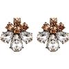 EVER FAITH Orecchini a perno a fiore per Donne Ragazze, Cristalli di strass a da sposa a goccia Colore Champagne