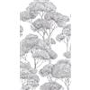 Livingwalls A.S. Création Vibes & Styles 792167 - Carta da parati in tessuto non tessuto, atmosfera calda con botanica, geometria e effetto 3D, superficie in vinile, alberi, carta da parati forestale, 1,59 m x