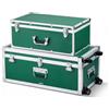 VEVOR Set 2 Valige Portaoggetti in Alluminio, Porta Utensili Trasportabile in Pannello Legno con Lucchetto, Rotelle e 3 Maniglie in metallo, Colore Verde, per Campeggi Viaggi Appartamenti Dormitori