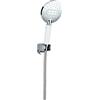 DP Griferia DP Bath Soffione Doccia RY-T082+ Supporto RY-P012 + Flessibile RY-S001, Argento
