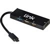 Link LKCCH03 Hub 4 Porte con 1 Porta USB 3.0 e 3 Porte USB 2.0 con Connettore Tipo C