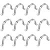 PATIKIL Fascette Rigide per Tubi 75mm, 12 Pz Staffe a U in Acciaio Inox 304 con 2 Fori, Fascette per Fissaggio Tubi, Cavi e Fili (3)