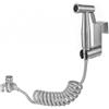 Ribech Set Bidet Doccetta in Acciaio Inox, Erogatore per Rubinetto, Tubo a Molla Estensibile (39-200cm) e Gancio, per Igiene Bagno e Pulizia Pannolini, Argento