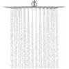 DETBOM Soffione Doccia Fisso Quadrato 30x30 cm/12 Pollici - 304 in Acciaio Inox Soffione Doccia a Pioggia, con 144 Ugelli in Silicone Anticalcare, Soffione Doccia Grande Regolabile 360°, Cromo