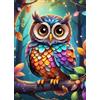 Bullglesup Puzzle per adulti, 1000 pezzi, simpatico gufo puzzle con poster lettera sul retro, pezzi unici si adattano bene senza polvere (69,8 x 49,8 cm)