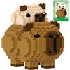 GVMJHYK Set Di Mattoncini Capibara,Blocchi Da Costruzione Capybar,Regali Per Donne O Uomi,Esercita Abilità Pratiche, Decorazioni Della Stanza, 14+ (brown)