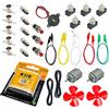 InputMakers Kit elettrico scolastico avanzato - circuiti elettrici, kit circuito elettrico scuola, kit elettronica, kit scuola, esperimenti scientifici per bambini, circuito elettrico scolastici.