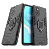 MaiJin Compatibile con OnePlus 8T Cover, Custodia Armor Anello Cavalletto (Funziona con il Supporto Magnetico per Auto) Case Paraurti (Nero)