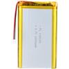 Uxney Batteria agli ioni di litio agli ioni di litio da 3,7 V, 10000 mAh, 1160100 mAh, con connettore 2P PH con griglia da 2,0 mm