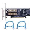 chenyang 3 in 1 M.2 NVME/NGFF/mSATA SSD a PCIe 3.0/4.0 X16 Scheda Madre SSD Aggiornamento Scheda di Espansione Adattatore