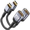JSAUX Adattatore Mini HDMI, 【Pacchetto di 2】 Adattatore Mini HDMI Maschio a HDMI Femmina con 4K@60hz HDR 3D, Compatibile con Scheda Grafica, Raspberry Pi Zero W, HDTV, Tablet, Proiettore (Grigio)