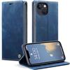 Monweicz Cover Compatibile con IPhone 14 Plus, Custodia Portafoglio con Slot per Scheda, Protezione Completa Premium in Pelle PU, Flip Libro Magnetica IPhone 14 Plus, Blu