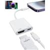 MTAKYI [Certificato Apple MFi] Adattatore da Lightning a HDMI per iPhone/iPad, cavo convertitore digitale AV 1080P, adattatore Plug & Play iPhone a HDMI per TV/Proiettore/Monitor - senza alimentazione