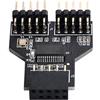 chenyang Adattatore connettore di estensione USB 2.0 a 9 pin/10 pin da 1 a 2 HUB 9 pin/10 pin per scheda madre