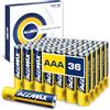 ALLMAX BATTERY Batterie Alcaline AAA MICRO (LR03) Allmax Maximum Power (36 pezzi): Durata ultra-lunga, conservazione per 10 anni, tenuta stagna, compatibili con i dispositivi (1,5 Volt)