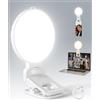 NiceVeedi Luce per Selfie Portatile, Luce LED Ricaricabile per Telefono Compatibile iPhone/Tablet/Laptop, Luce da 3000-6500K con Clip/3 Modalità per Selfie/Trucco/TikTok/Vlog/Zoom Meeting