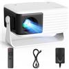 YOTON Mini Proiettore 15000 Lumens, Yoton Y3 Proiettore Portatile, Videoproiettore 4K Supporto Full HD 1080P, Auto Keystone, Zoom 50%, Per Phone/TV Stick/HDMI/USB/TF, Ideale per Cinema Casa, Viaggio