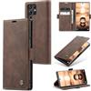Ottcooed Cover per Samsung Galaxy S22 Ultra Custodia, Cover Pellicola a Libro Portafoglio in Pelle Porta Carte Protettiva Slot per Scheda Flip Case Wallet Case con Samsung Galaxy S22 Ultra, Caffè