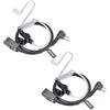 UAYESOK Walkie Talkie - Auricolare radio a 2 pin per Motorola DP1400 CP040 GP300 XT420 XT460 Hytera PD405 PD505 TC620 radio di sicurezza bidirezionale con tubo acustico e microfono PTT (2 pezzi)