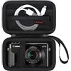 Canboc Custodia per fotocamera Canboc per Canon PowerShot G7 X Mark II / G7X Mark III Digital 4K Vlogging Camera, Punta e Spara 4K Video Camera Bag, Nero