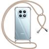 Pnakqil Cover per Xiaomi Redmi Note 15 5G/4G/Poco M8 con Cordino, Trasparente Custodia con Laccio Tracolla Cellulare Girocollo Collana Protettiva per Redmi Note 15 5G/4G 6,77 Pollic, Khaki