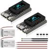 YELUFT 2 schede di sviluppo pre-saldate ESP32 LoRa V4 con batteria da 3000 mAh, WLAN integrato Bluetooth SX1262 868 MHz LoRa, display OLED da 0,96 pollici, interfaccia USB C per tastiera a rete