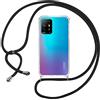 ISOI La Custodia Trasparente per Cellulare per OPPO A94 5G con Cordino può Essere trasportata Casualmente Come Una Borsetta o Una Tracolla Quando esci - Nero