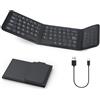 SOPPY Tastiera pieghevole wireless con touchpad numerico, tastiera pieghevole portatile ricaricabile, mini tastiera Bluetooth da viaggio per Mac, iOS, Android, Windows, PC, tablet, laptop, smartphone