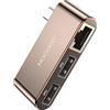 MOGOOD Adattatore da USB C a Ethernet Adattatore di rete LAN Gigabit Ethernet Type-C 1Gbps 3-in-1 da USB a RJ45 per MacBook Pro/Air, iPhone 15 Pro/Max, Dell XPS, Galaxy S8-S23 e altro ancora