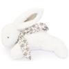Doudou et Compagnie - LAPIN DOUDOU - Peluche Doudou Coniglio vestita con una sciarpa di lino - bianco - 29 cm - Per bambini dalla nascita - Garanzia Doudou perduto - Con confezione regalo da regalare