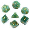 HDdais Polyhedral DND Dice Sets, 7-Die RPG Resin Green D&D Dice Set for Dungeons and Dragons Role Playing Games and Tabletop Game