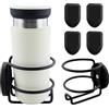 JRSHIRLEYLTD 1 Pezzi Supporto magnetico bevande in acciaio inox con 5 ganci posteriori adesivi, Supporto Parete,Portabile coperto Beverage Holder, Resistente corrosivo magnetico mount