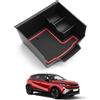 ASZSK Compatibile con Renaul-t Captur 2| E-Tech|Hybrid 2020-2025, vano Portaoggetti per Console Centrale Organizer per bracciolo Sctola Controllo Centrale Bracciolo Boxes, Renaul-t Accessori(Rosso)