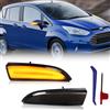 POPMOTORZ LED Indicatori di Direzione Specchietto Retrovisore per Ford Fiesta Fiesta Mk7 B-Max, Frecce LED Specchietto con Canbus Senza Errori 2835 SMD Nero, 2 Pezzi