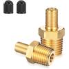 Teaaha 2 PCS Adattatore per Gonfiatore d'Aria in Ottone, 1/4 NPT Maschio a Valvola Schrader Standard, Connettore per Valvola per Compressore, Tubo d'Aria Portatile, Gonfiatore per Pneumatici