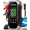 UTRAI 7000A Booster Avviatore Auto con Compressore & Soffiatore d'aria, 12V Avviatore Batteria Auto (Tutto Gas Benzina e 12L Diesel), Gonfiatore Pneumatici, Power Bank PD30W, Torcia LED Batteria Auto