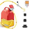 Dianyameet Pompa di Trasferimento Carburante Elettrica per Tanica - 3,2 GPM Portata Rapida con Arresto Automatico, 3 Adattatori per Serbatoi, Alimentazione a Batterie, Pompa Carburante con Borsa da Trasporto