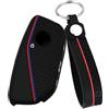 ATFIGII Custodia per chiave compatibile con BMW X1 Msport X2 X5 G05 M60i X5M X6 X7 740i X3 M50 540i 2024 2025 2026 Custodia per chiave auto in silicone protezione chiave chiave portachiavi C nero