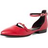 Marco Tozzi Donna Ballerine Morbida Feel Me Soletta Pelle Morbida Fodera Chic, Rosso (Red), 42 EU
