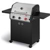 Enders - Barbecue a gas Chicago Next 3 R Turbo - 3 bruciatori di cui 1 Turbo Zone - Superficie di cottura Switch Grid, 60 x 42 cm - Ripiani pieghevoli - Fino a 10 commensali - 10,6 KW