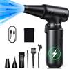 Famgoods Aria Compressa Elettrico,150.000 RPM Compressore Aria Portatilea,6000 mAh Mini Soffiatore a Batteria,3 Velocità Compressore Aria Portatilea,Soffiatore Aria Compressa per PC,Tastiera,Casa,Divano,Auto