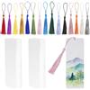 Touosy 90 Pezzi 14 x 4.9 CM Segnalibro Carta Segnalibro, Segnalibri (Bianco) | Personalizzato con Nappe per Fai da te Matrimonio Compleanno Feste Segnalibri Kit per Adulti e Bambini