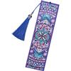 MWOOT Segnalibro Pittura Diamante Mandala Fai Da Te, Dipingi per Numero Kit di Pittura Diamantata con Special Shaped Diamond Segnalibro a Nappa per Mestieri Regalo di Lettura