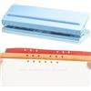 Kongming Foratrice per carta in metallo Spaziatura regolabile Perforatrice 6 fori Bucatrice per fogli A4, A5, A3, A6, B3, B4, B5, B6, B7 - Capacità di perforazione di 8 fogli (blu)