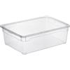 Sundis Rotho Contenitore Clear Box Boot 22 l di Sundis con Coperchio - codice QR- AppMyBox - capienza 22 l - 55x37.5x16 cm - Trasparente - impilabile - Materiale Sintetico/plastica (PP) - Diverse Misure