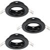 Eglo set 3 faretti incasso Agulo 1, spot da soffitto orientabile, lampade rotondi senza lampadine, plafoniera in acciaio nero, portalampada GU10, Ø 8,6 cm