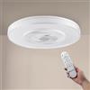 M mimotec - Ventilatore da soffitto a LED Vera 42 W con luce, telecomando, motore DC, silenzioso, 6 velocità, 3CCT, timer, estate-inverno
